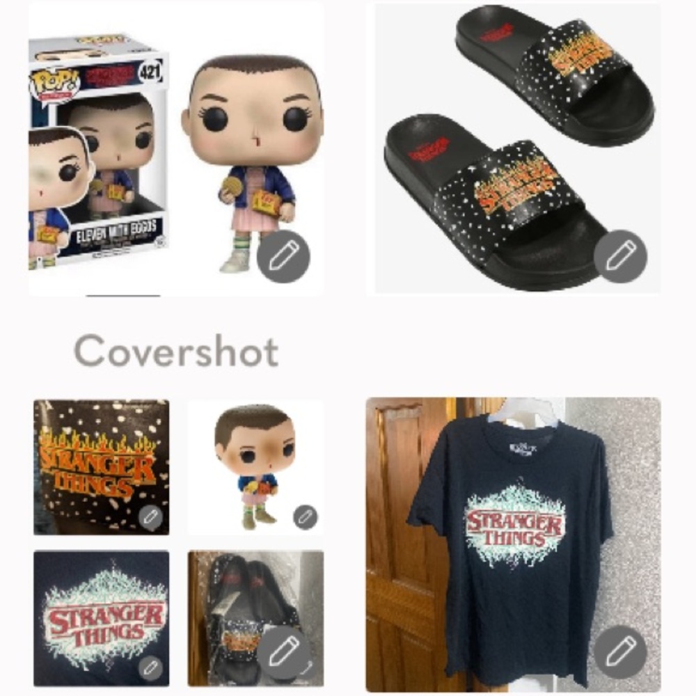 RARE Stranger Things tee+🔥Sandals szL+11 Eggo🧇Pop Funko NIB